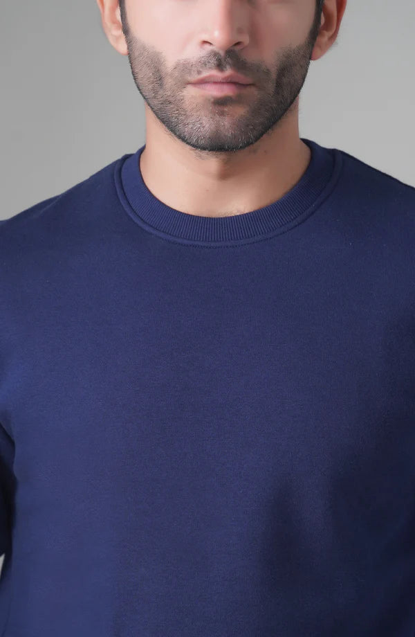 Winter Plane Sweat Shirt For Men's And Women's Casual Wear. (Navy Blue)
