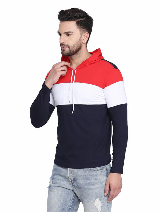 Stylish 3 Panel Hoodies For Men's And Boy's Casual Wear. (Red)