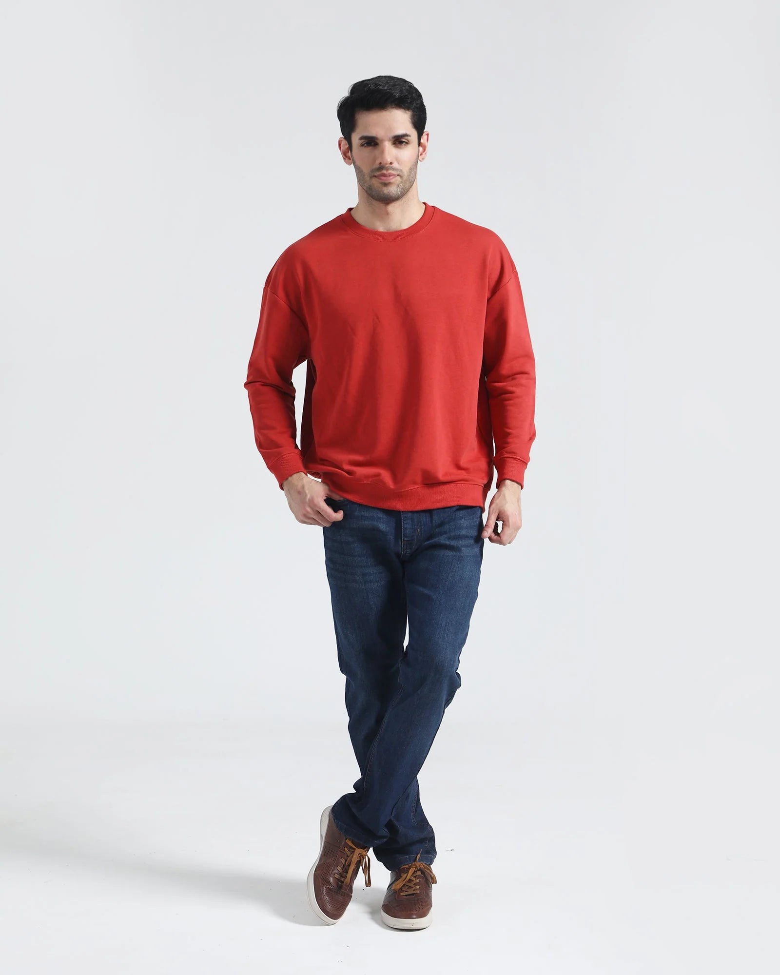Winter Plane Sweat Shirt For Men's And Women's Casual Wear. (Red)