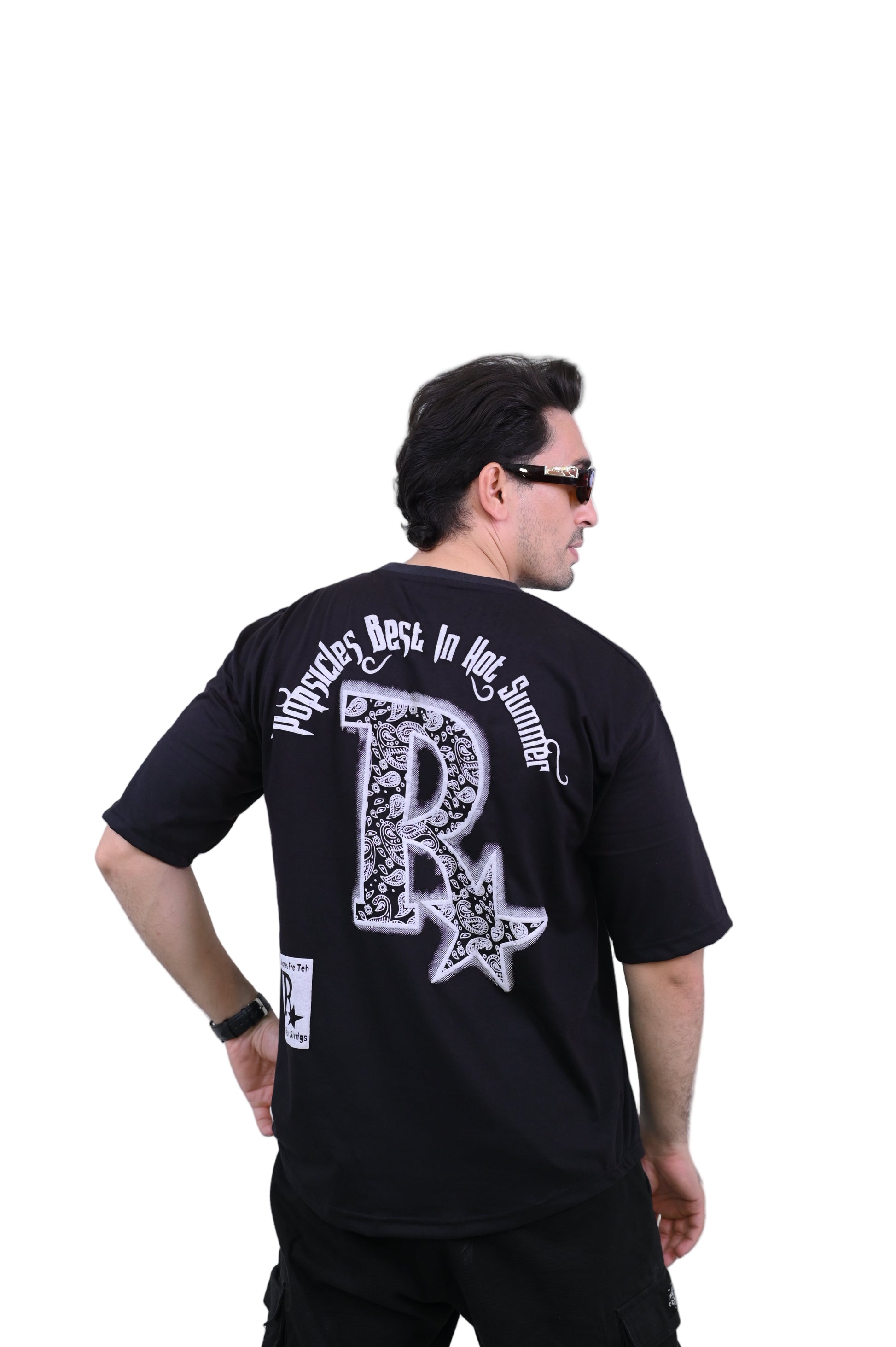Rockstar Oversized T-Shirt for Men – Black Streetwear Graphic Tee