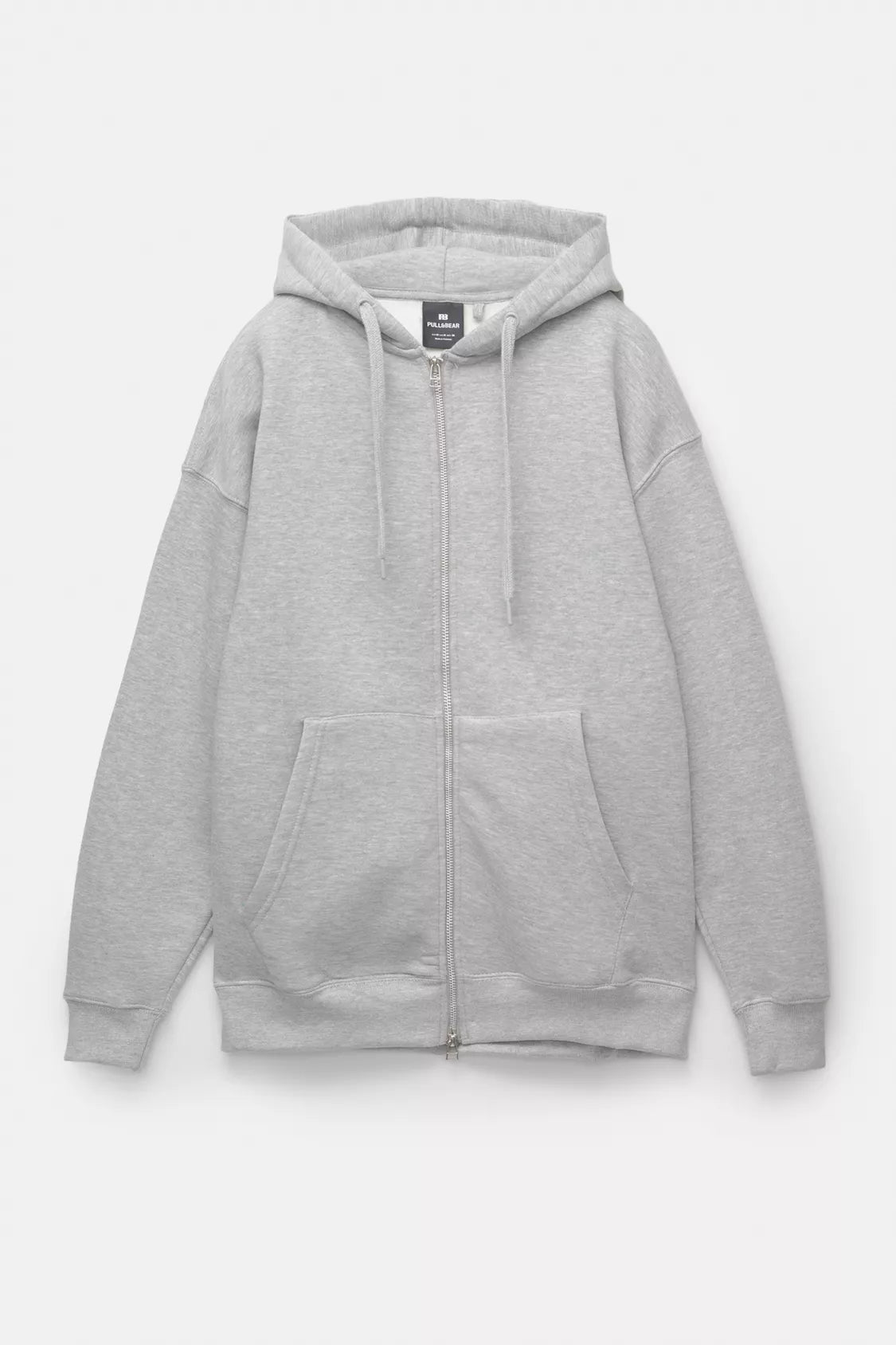 Grey Regular Fit Rich Jersey Fabric Zip-Up