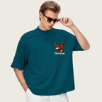 DROP SHOULDER PRINTED TEE-SHIRT FOR MENS FREEDOM