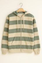 Stylish Hoodies For Men's And Boy's Red & White Strip.