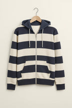 Stylish Hoodies For Men's And Boy's Red & White Strip.