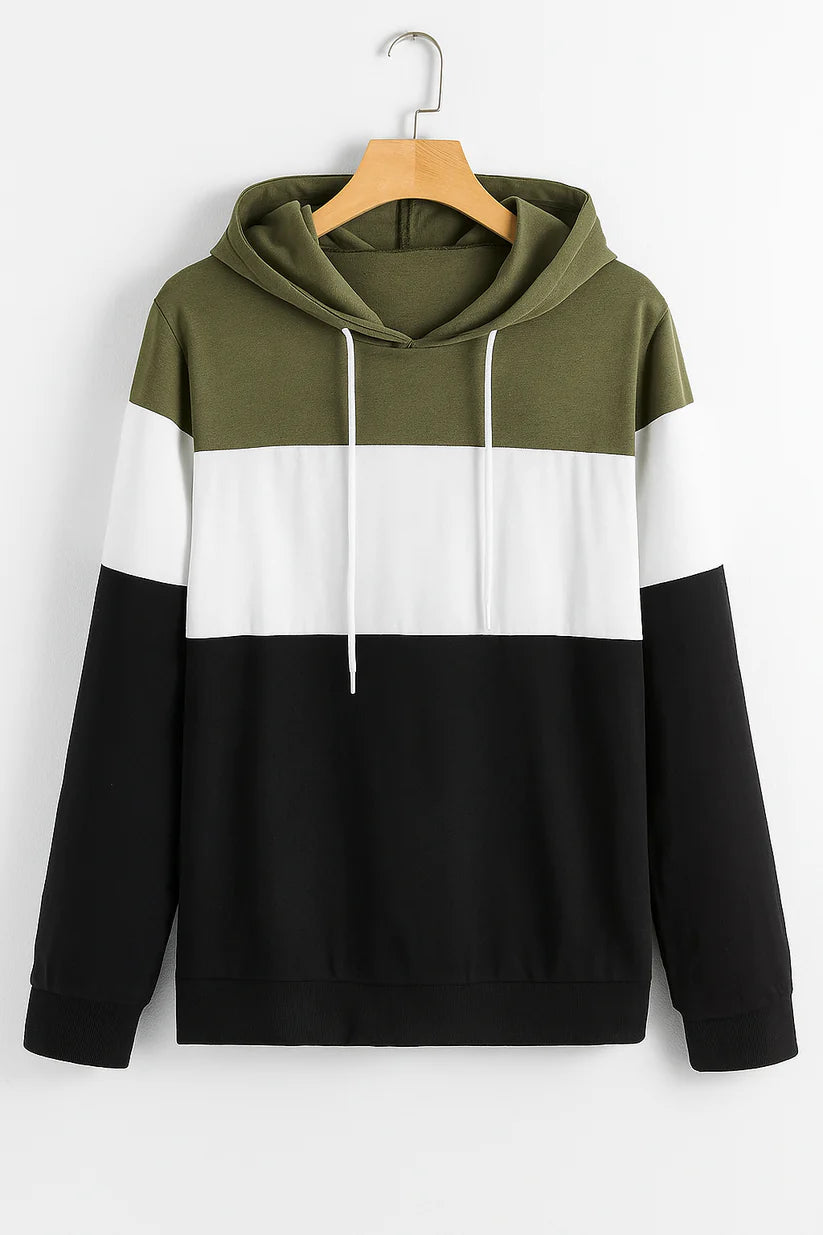 Stylish 3 Panel Hoodies For Men's And Boy's Casual Wear. (Green)