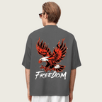 DROP SHOULDER PRINTED TEE-SHIRT FOR MENS FREEDOM