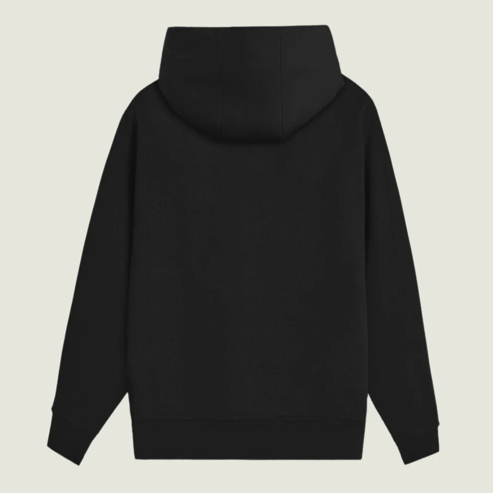 Black Regular Fit Rich Jersey Fabric Zip-Up