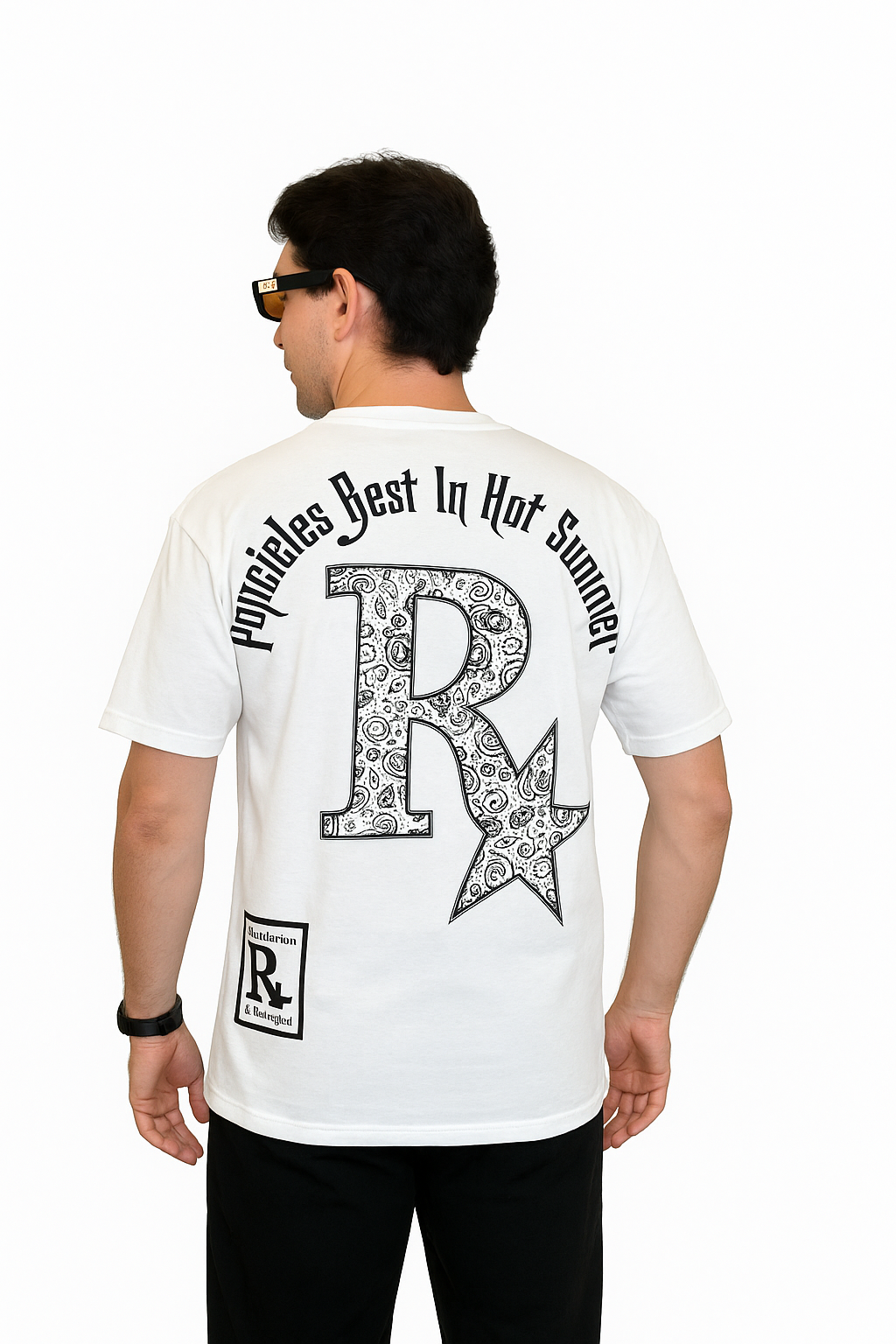 Rockstar Oversized T-Shirt for Men – Black Streetwear Graphic Tee