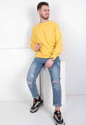 Winter Plane Sweat Shirt For Men's And Women's Casual Wear. (Lemon)