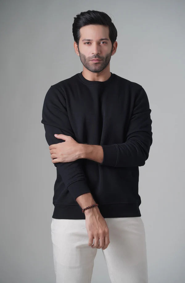 Winter Plane Sweat Shirt For Men's And Women's Casual Wear. (Black)