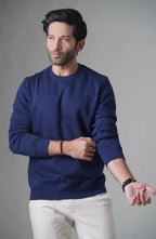 Winter Plane Sweat Shirt For Men's And Women's Casual Wear. (Navy Blue)