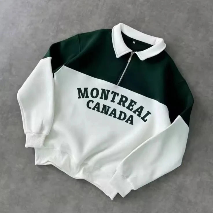Montreal Canada Collar Sweater (Green)
