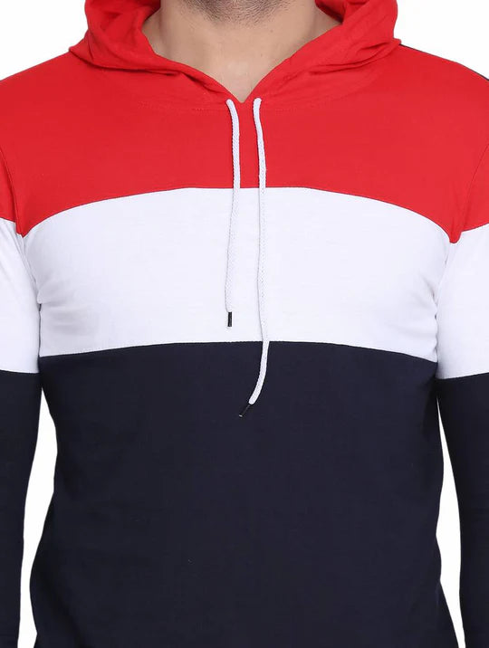 Stylish 3 Panel Hoodies For Men's And Boy's Casual Wear. (Red)