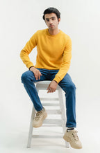 Winter Plane Sweat Shirt For Men's And Women's Casual Wear. (Mustard)