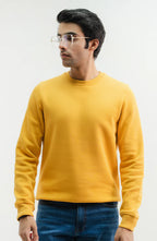 Winter Plane Sweat Shirt For Men's And Women's Casual Wear. (Mustard)
