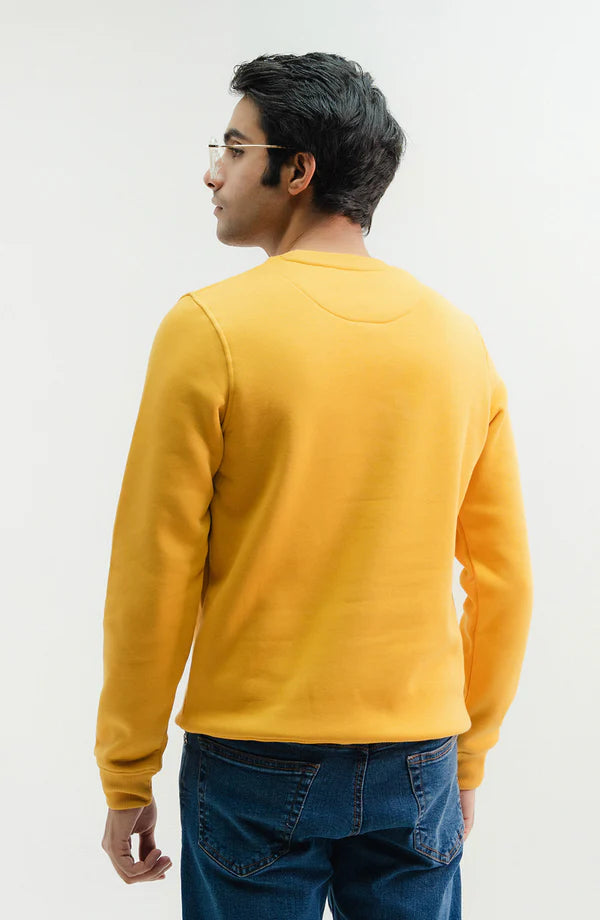 Winter Plane Sweat Shirt For Men's And Women's Casual Wear. (Mustard)