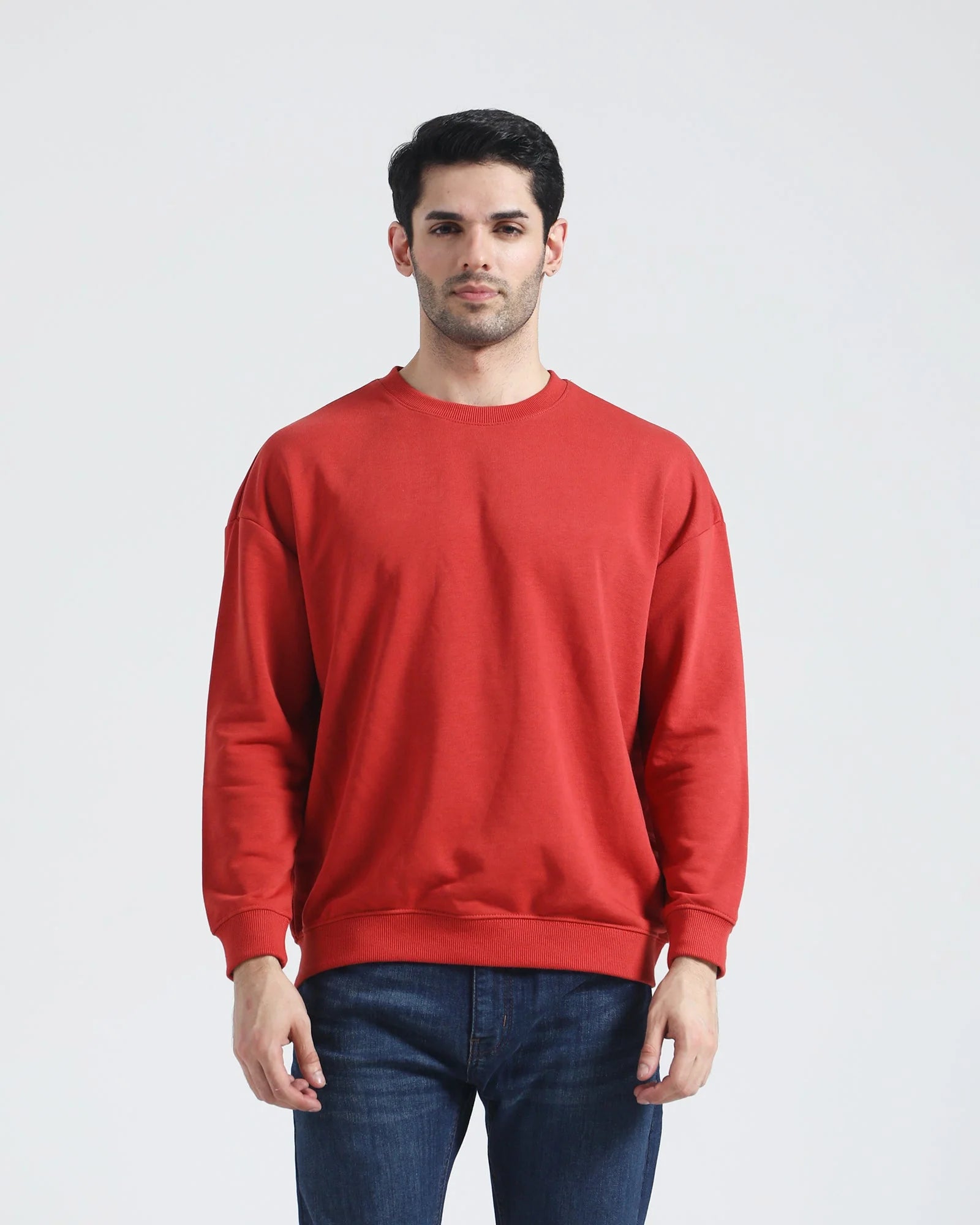 Winter Plane Sweat Shirt For Men's And Women's Casual Wear. (Red)