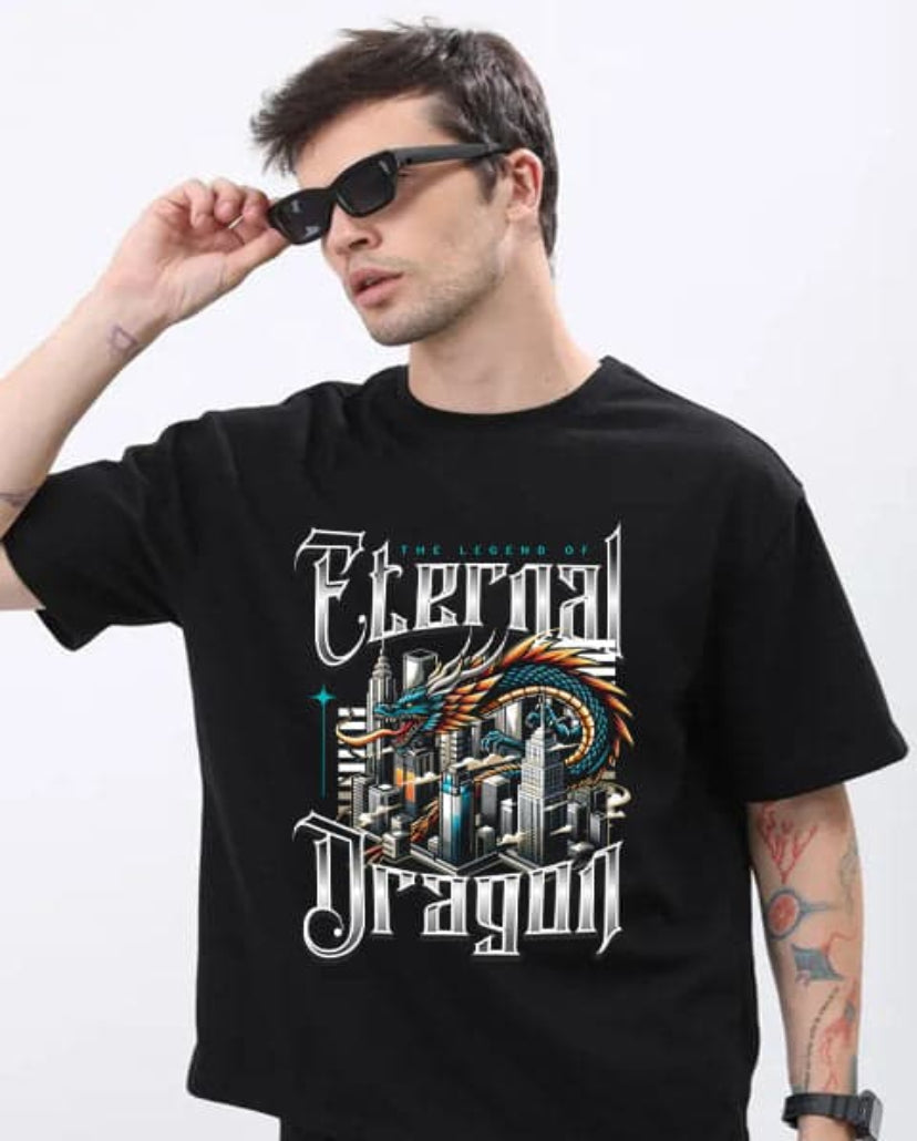 Men's Eternal Dragon Oversized T-Shirt