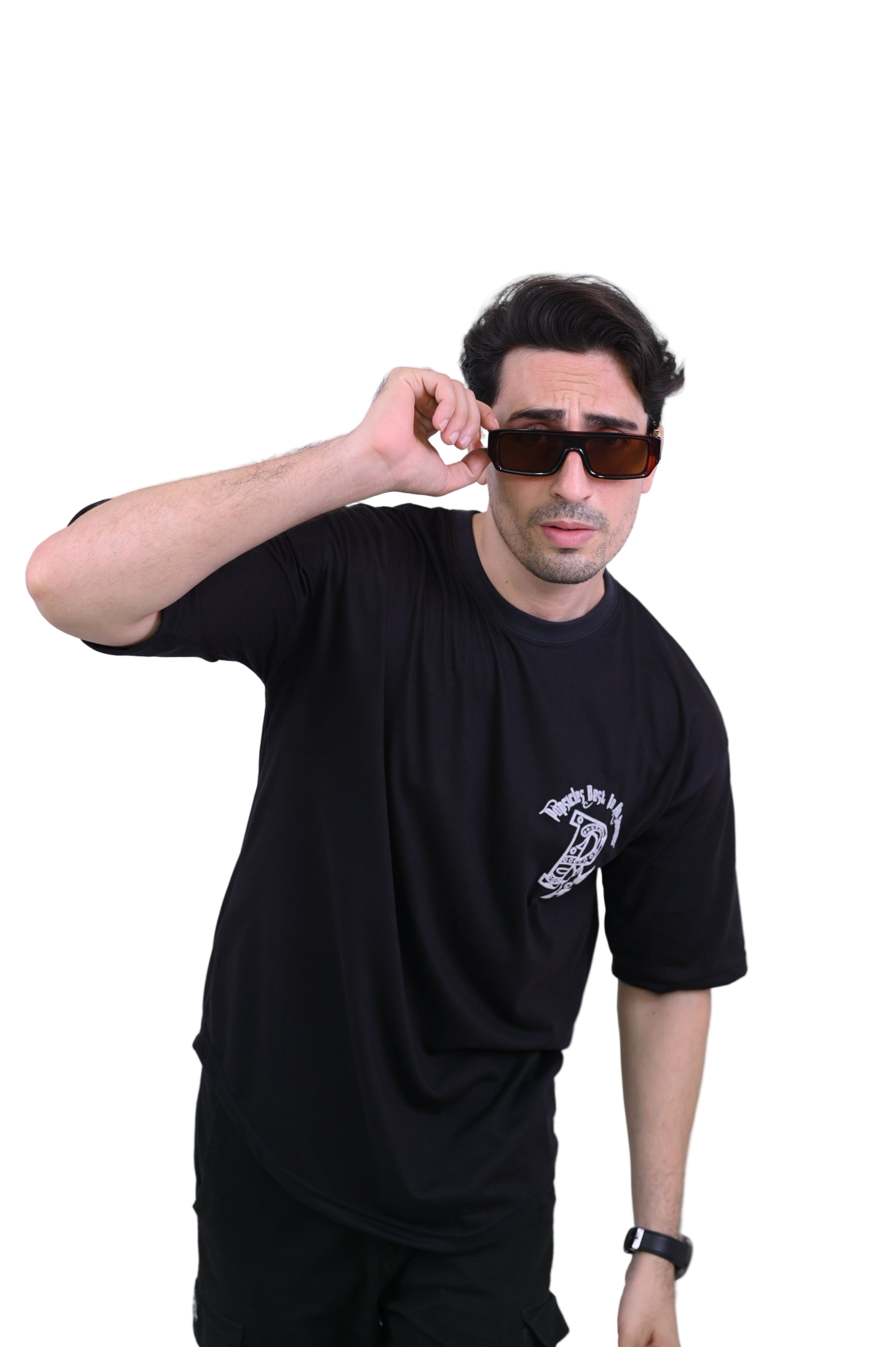 Rockstar Oversized T-Shirt for Men – Black Streetwear Graphic Tee