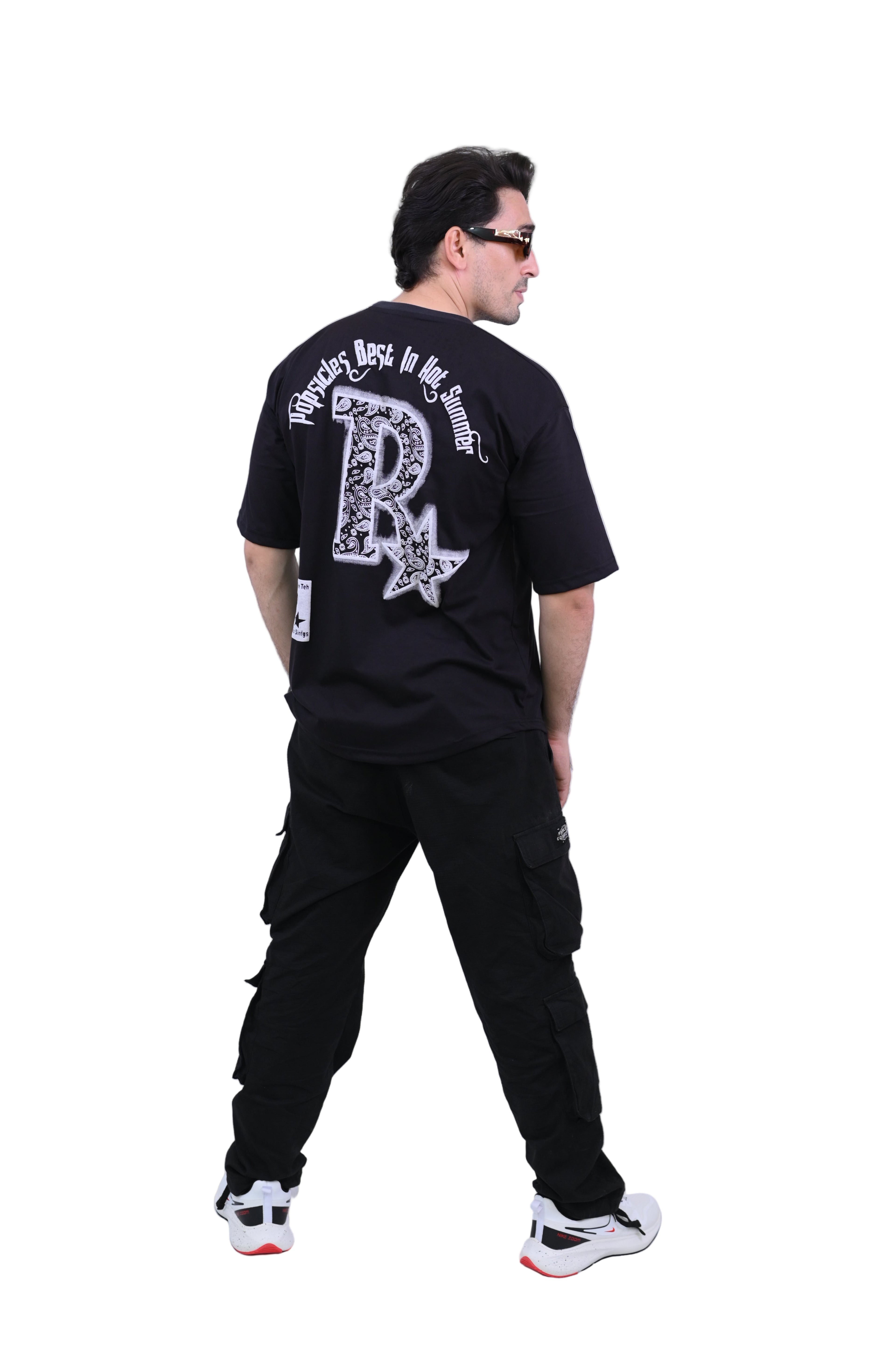 Rockstar Oversized T-Shirt for Men – Black Streetwear Graphic Tee