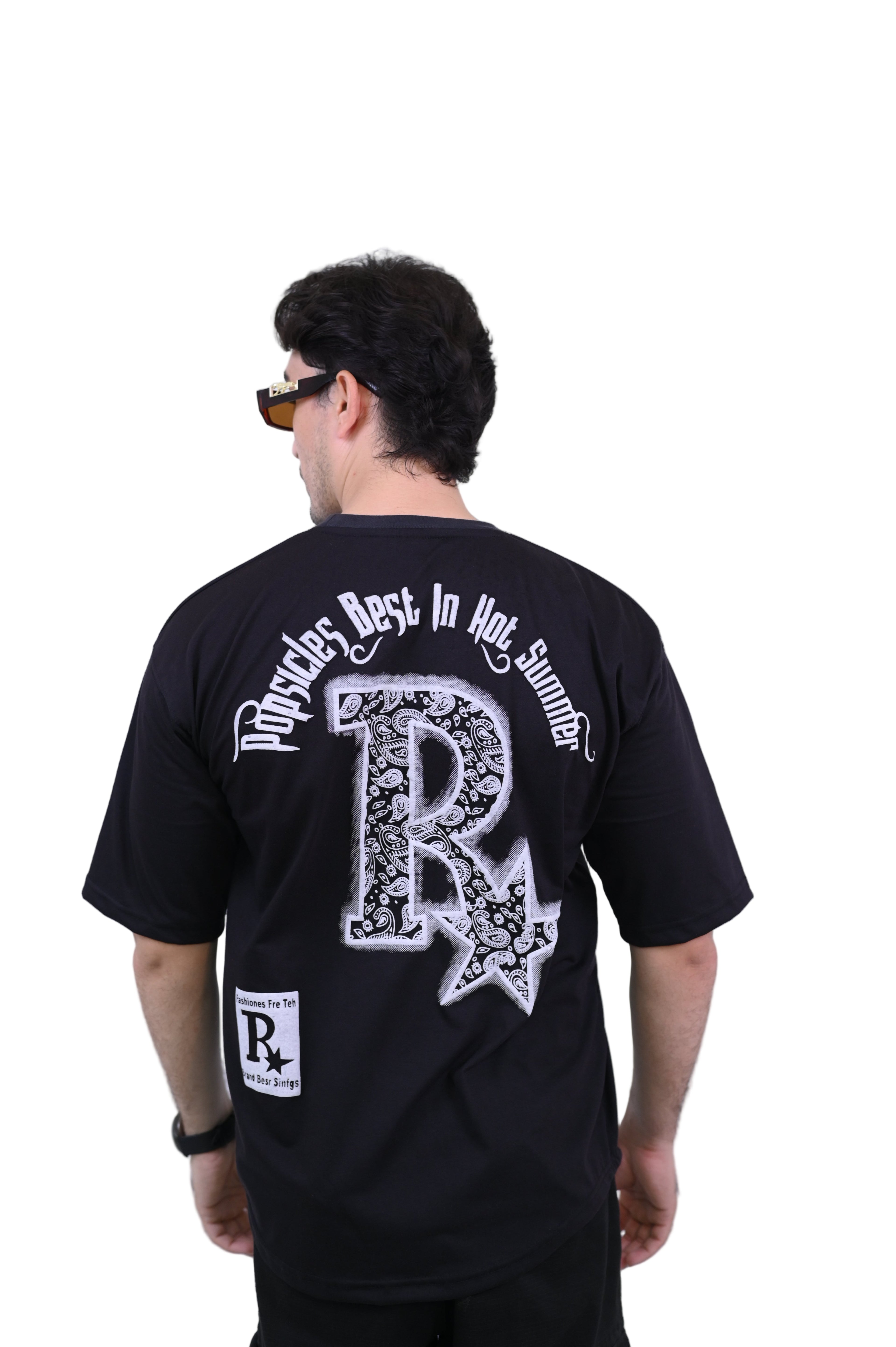 Rockstar Oversized T-Shirt for Men – Black Streetwear Graphic Tee