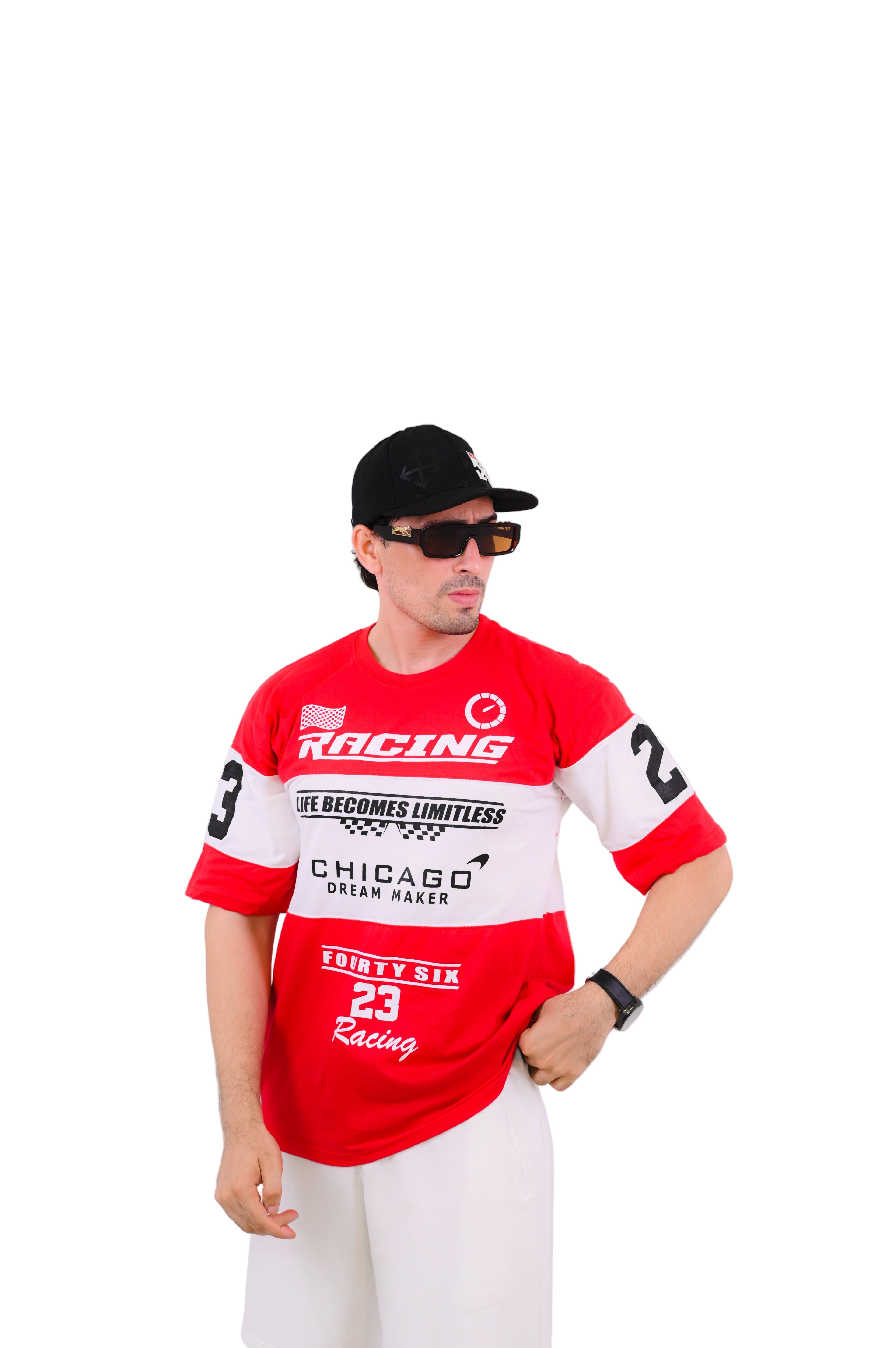 Red Racing Oversize Tee (RED)