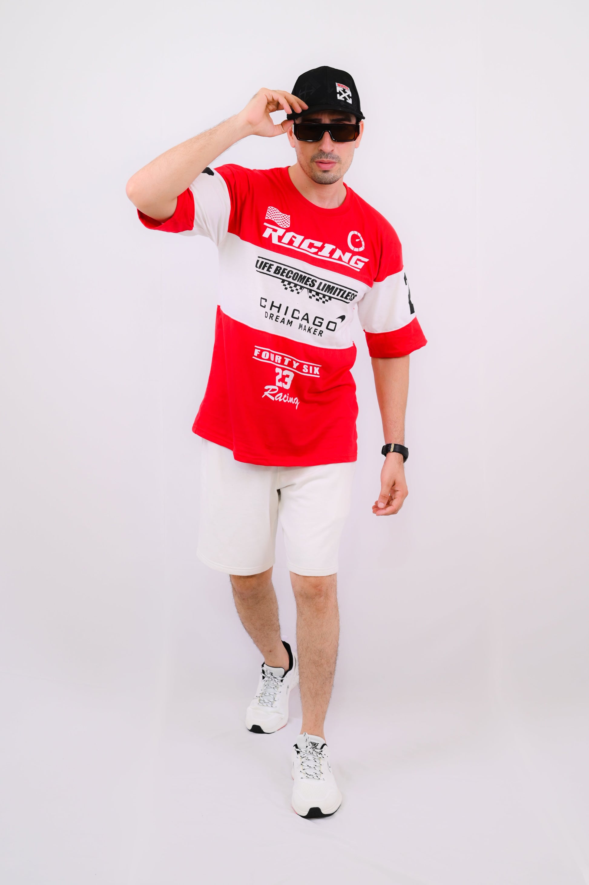 Red Racing Oversize Tee (RED)