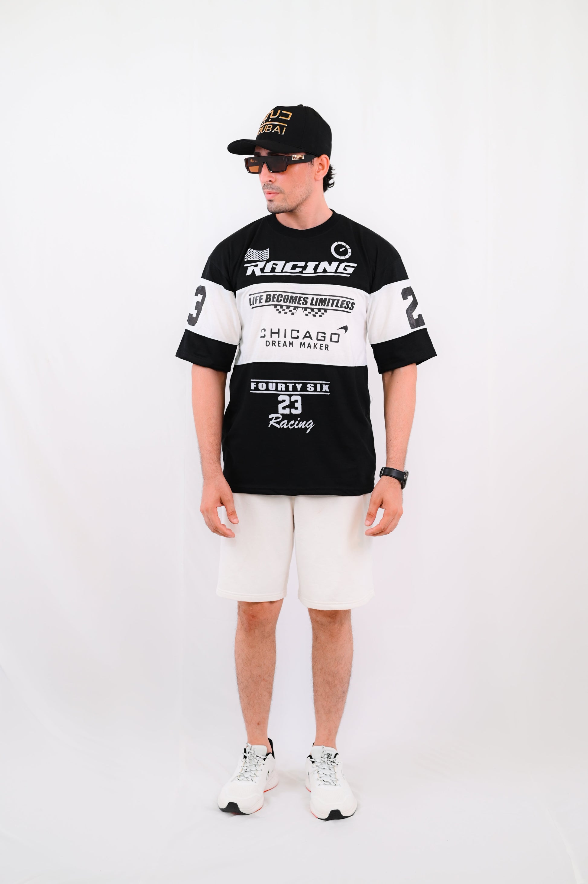 Racing Oversize Tee (BLACK)
