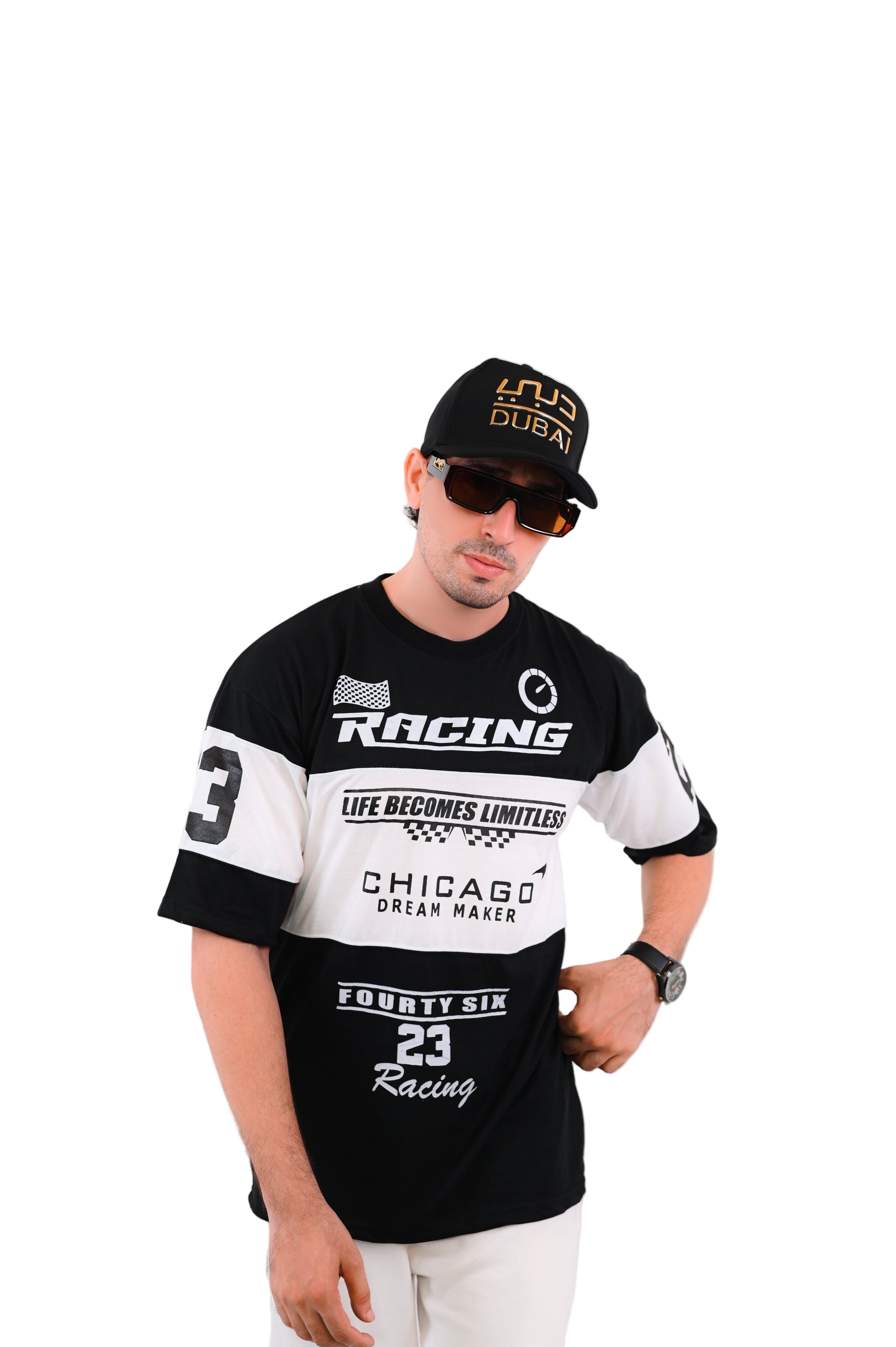 Racing Oversize Tee (BLACK)