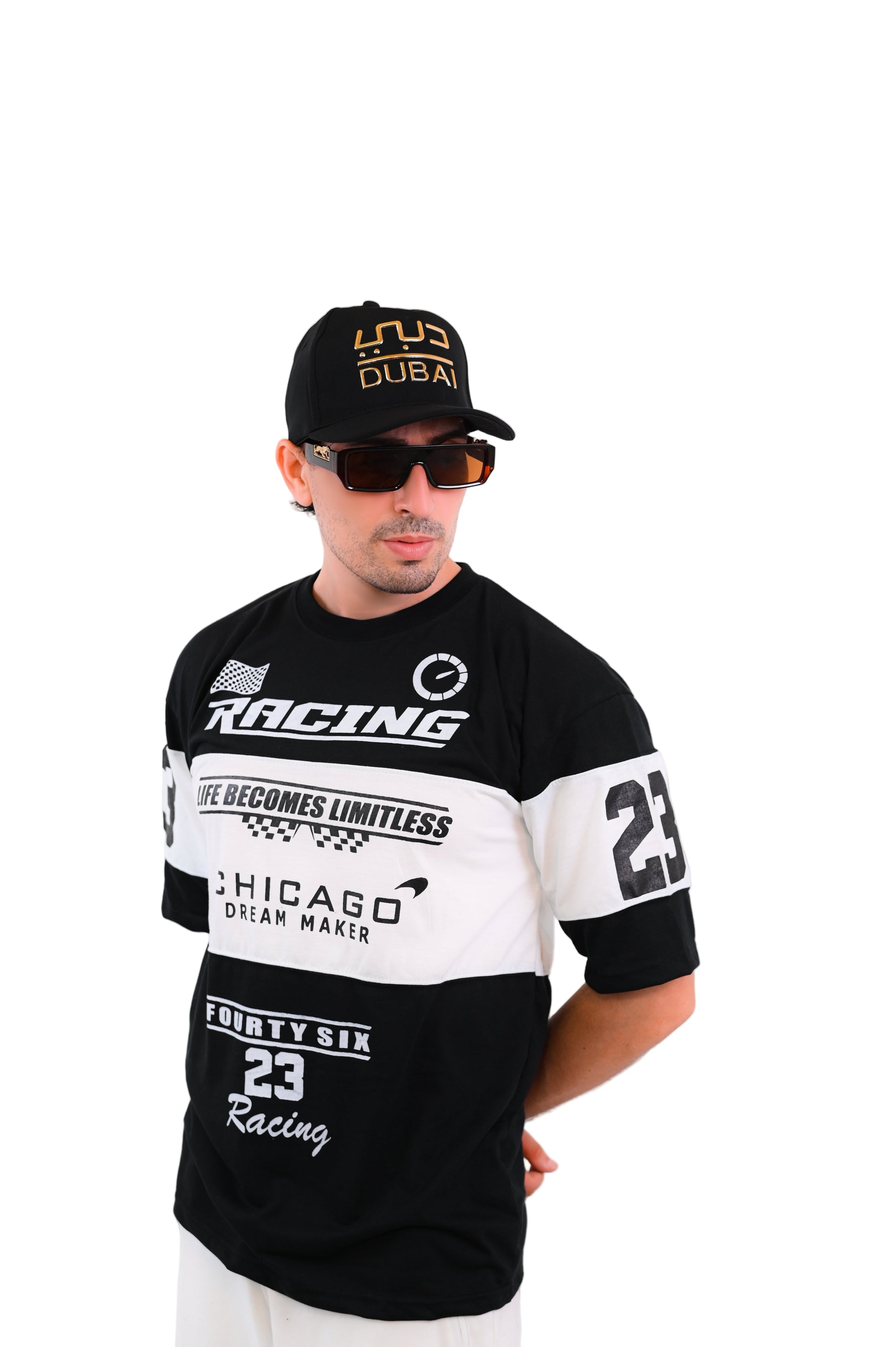 Racing Oversize Tee (BLACK)