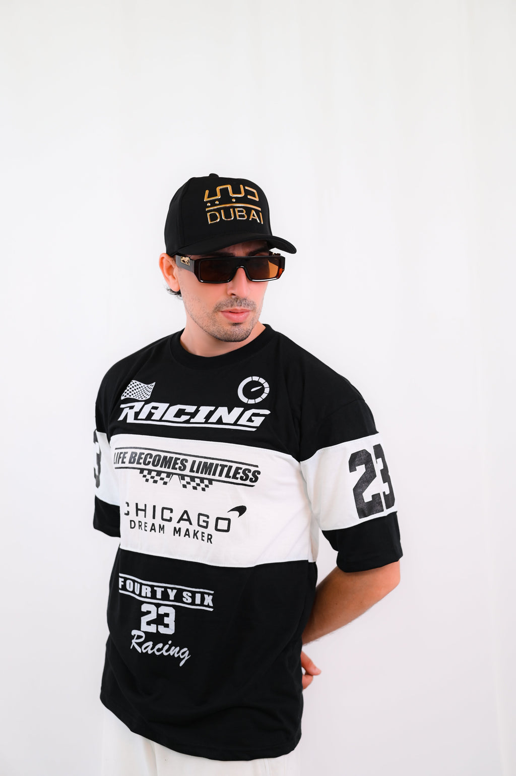 Racing Oversize Tee (BLACK)