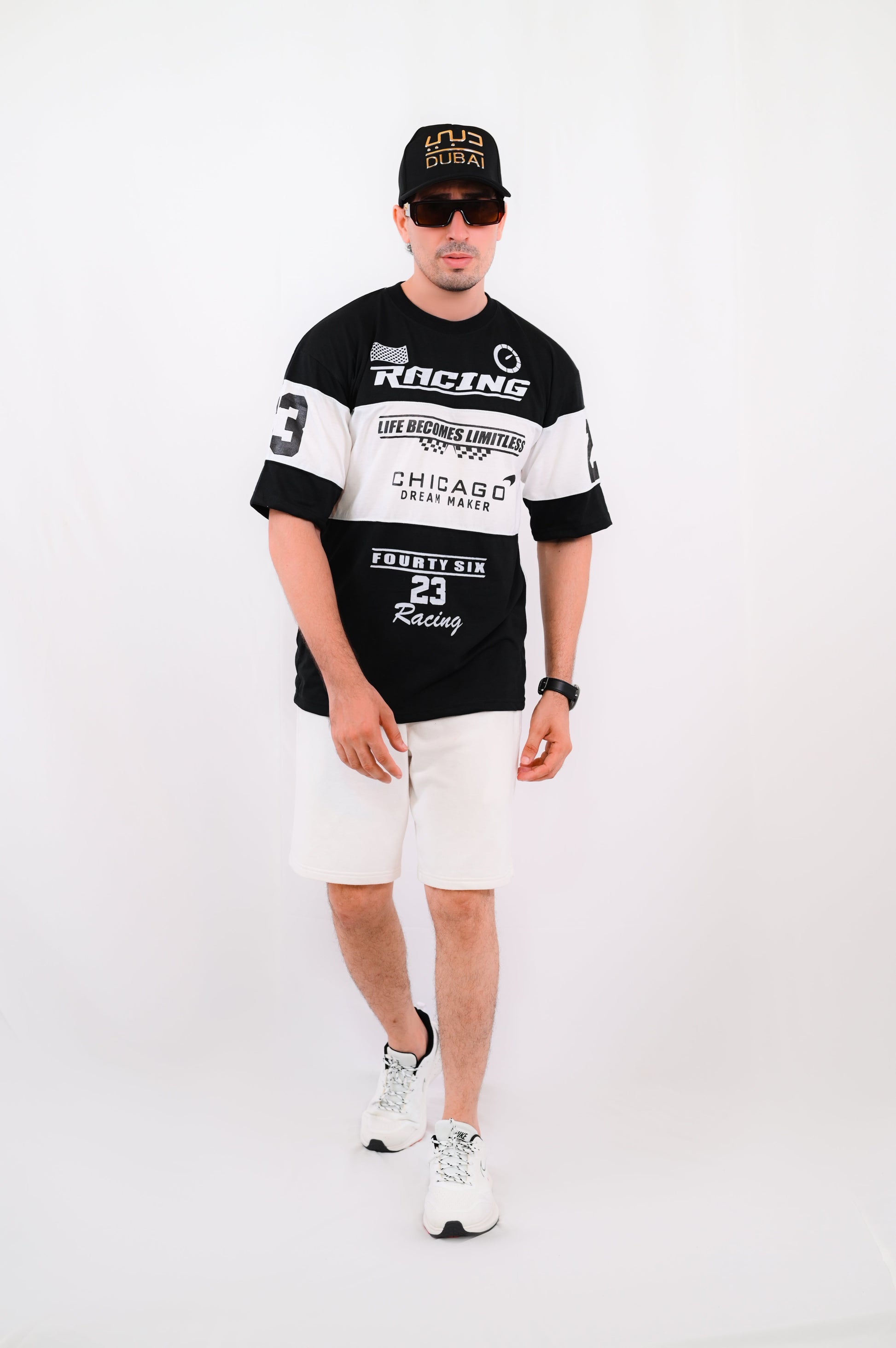 Racing Oversize Tee (BLACK)