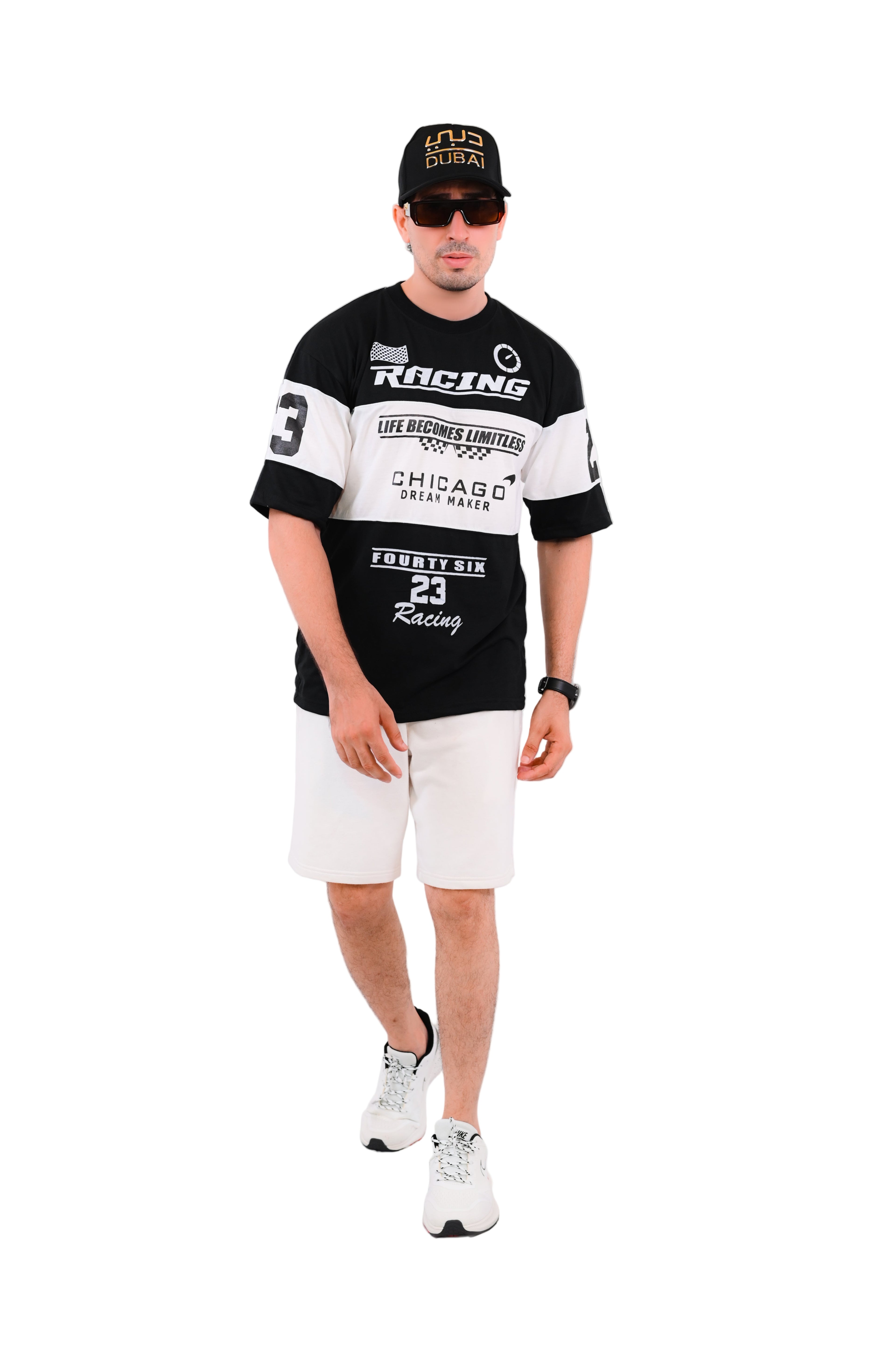 Racing Oversize Tee (BLACK)