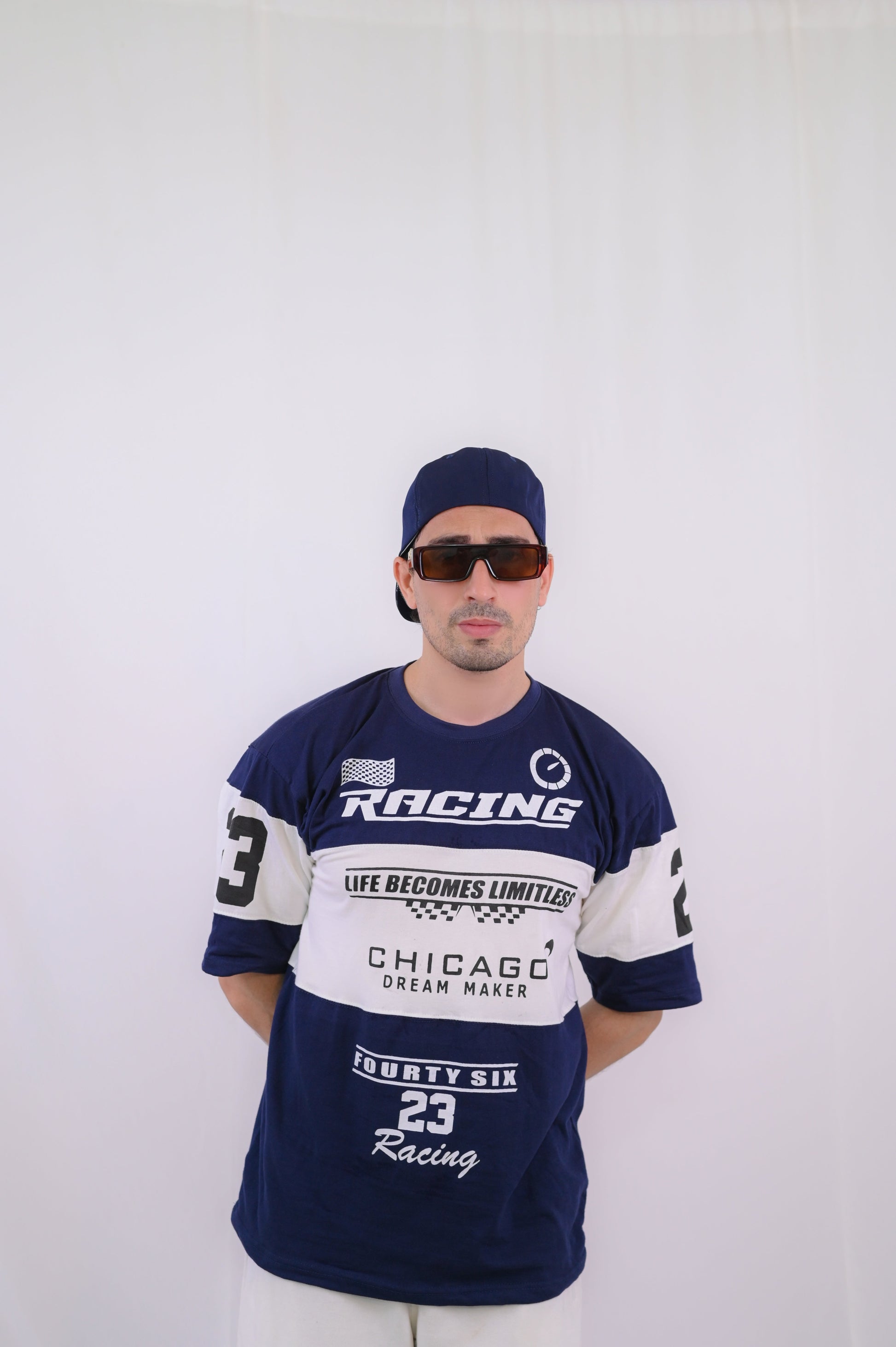 Racing Oversize Tee (NAVY BLUE)
