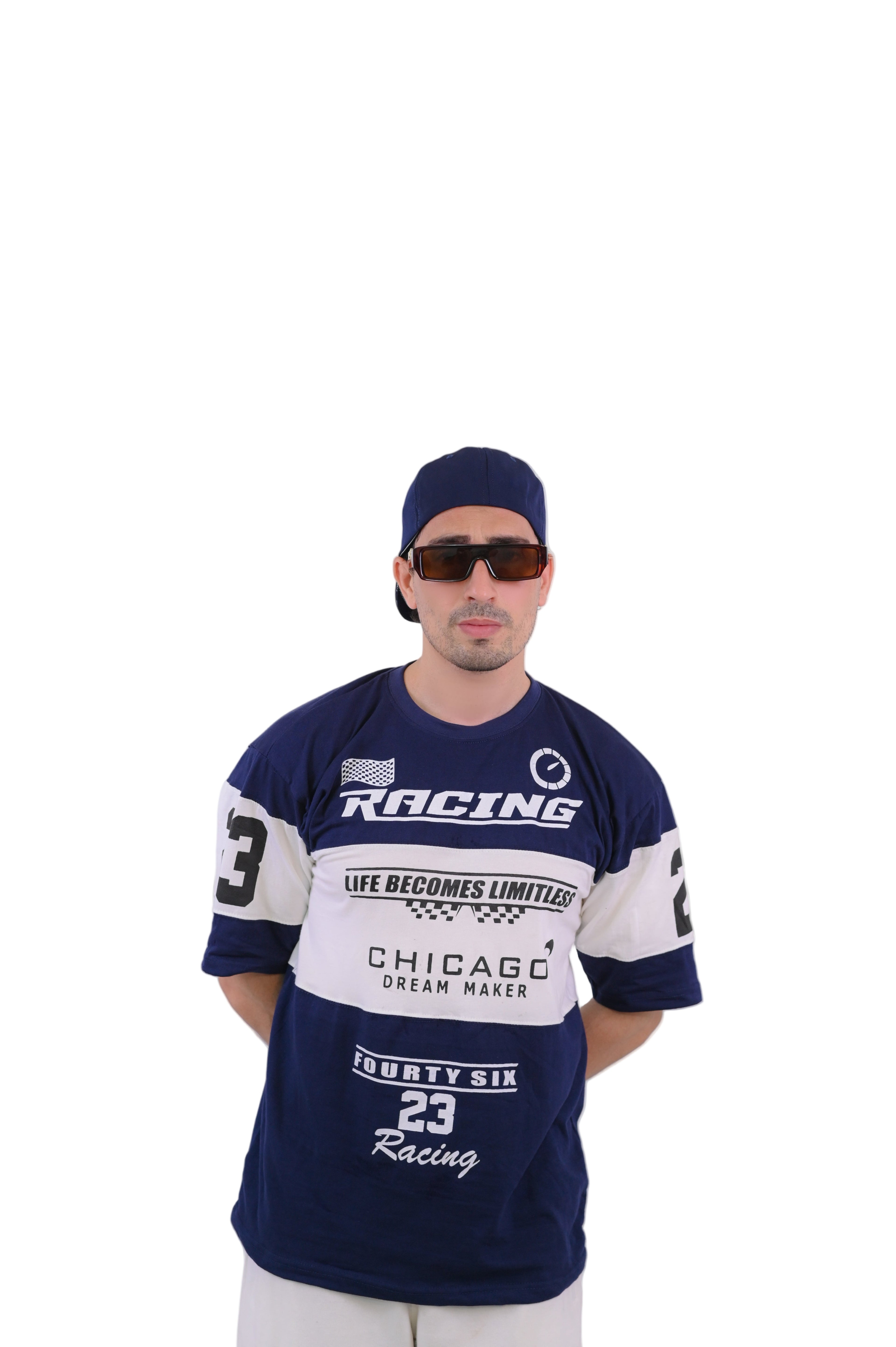Racing Oversize Tee (NAVY BLUE)