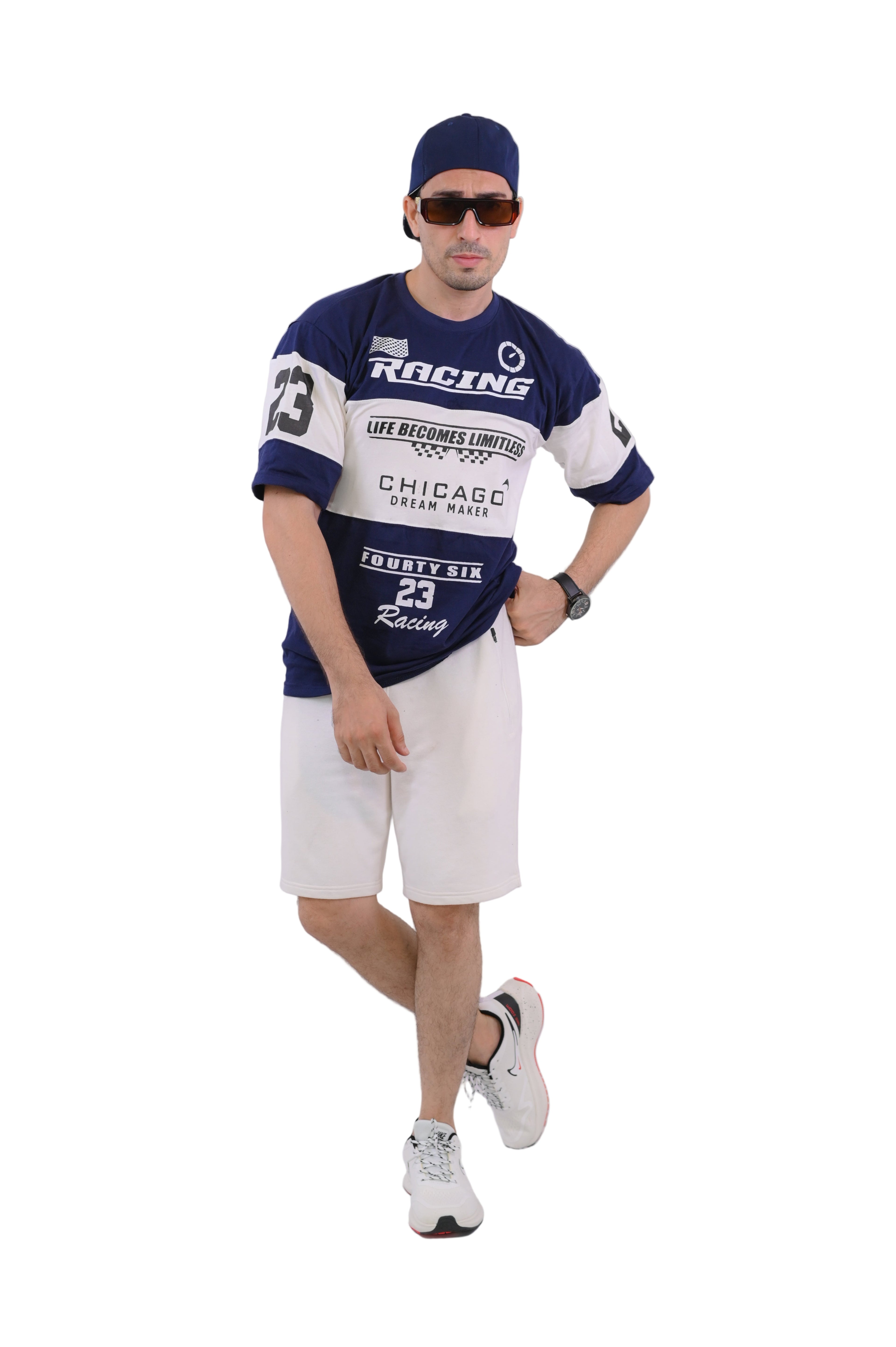 Racing Oversize Tee (NAVY BLUE)