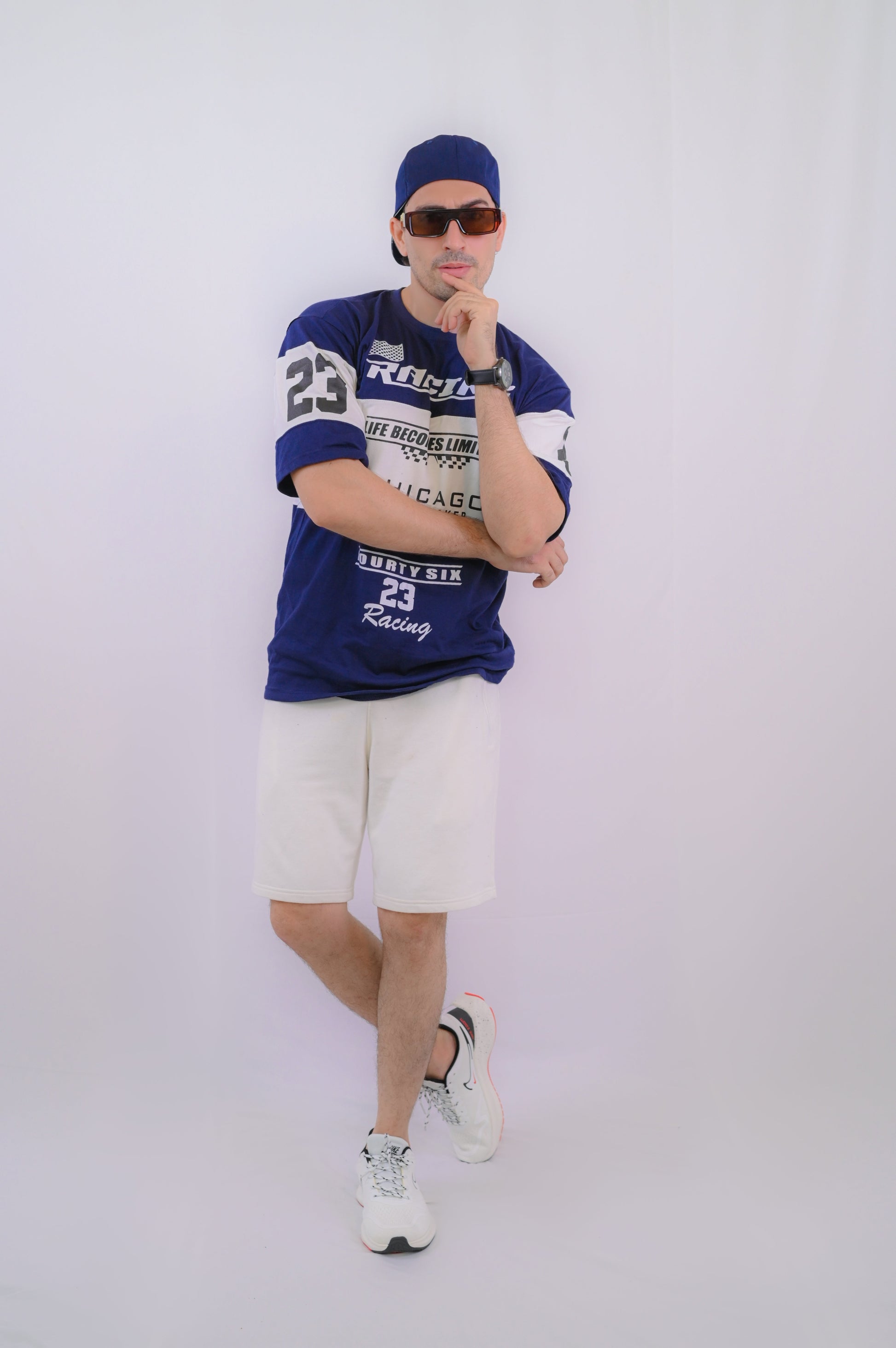 Racing Oversize Tee (NAVY BLUE)