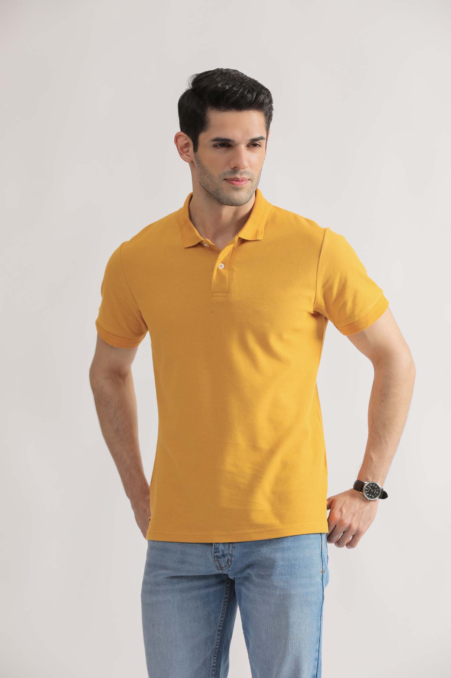 Jacquard Cotton Polo