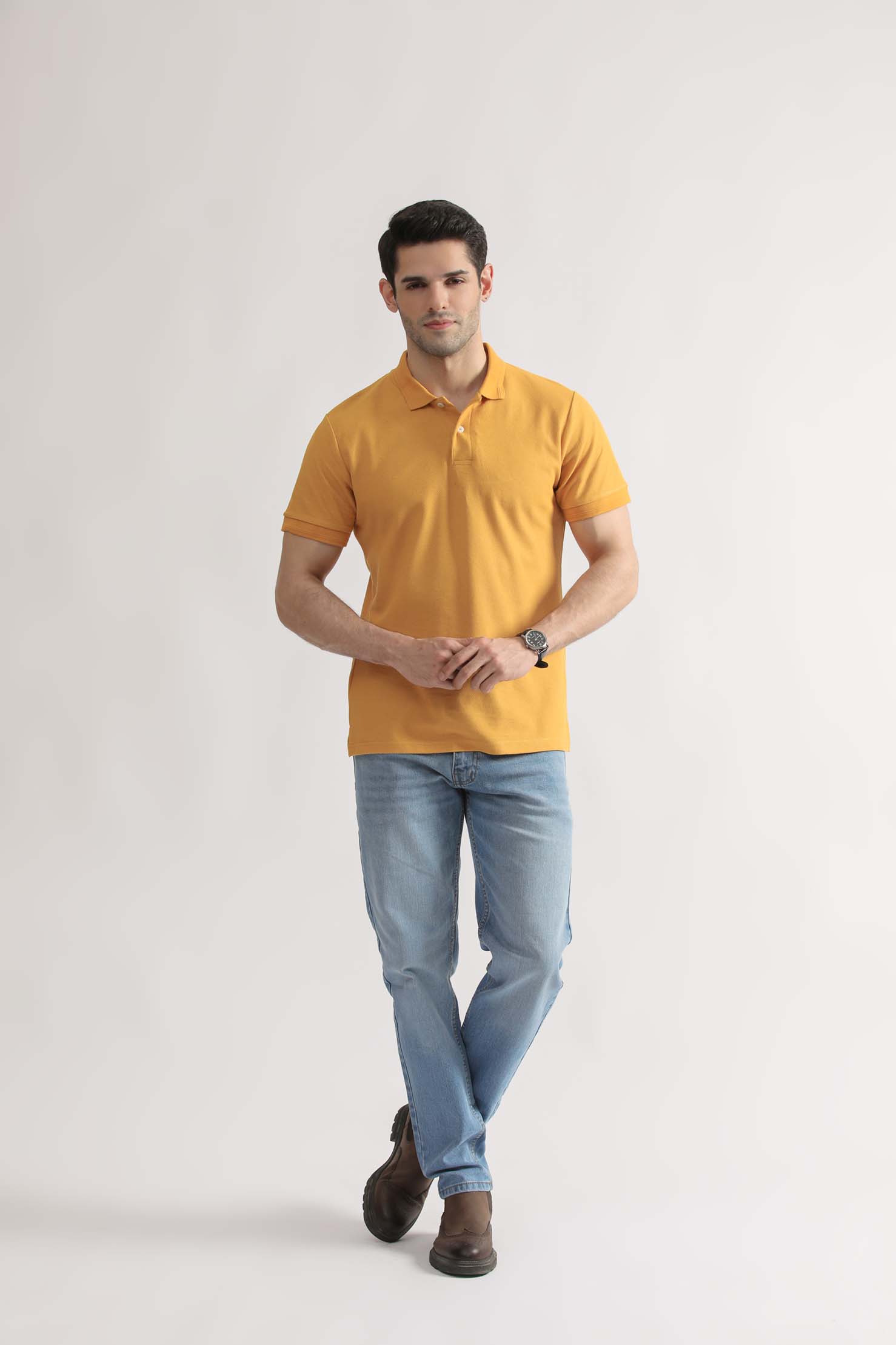 Jacquard Cotton Polo
