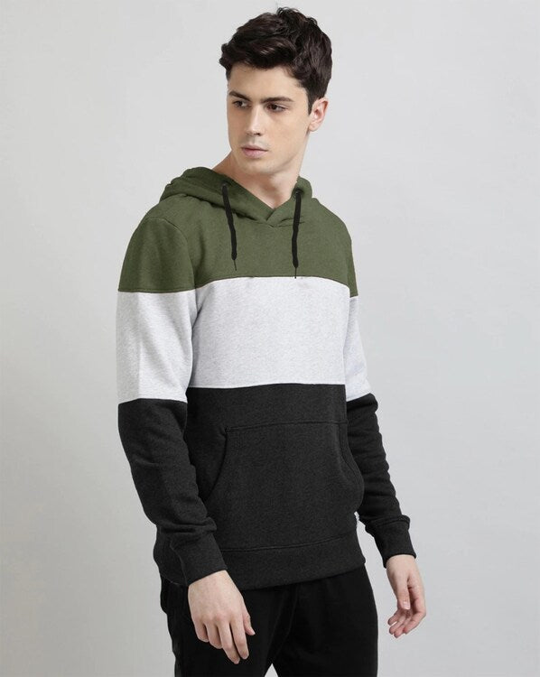 Stylish 3 Panel Hoodies For Men's And Boy's Casual Wear. (Green)